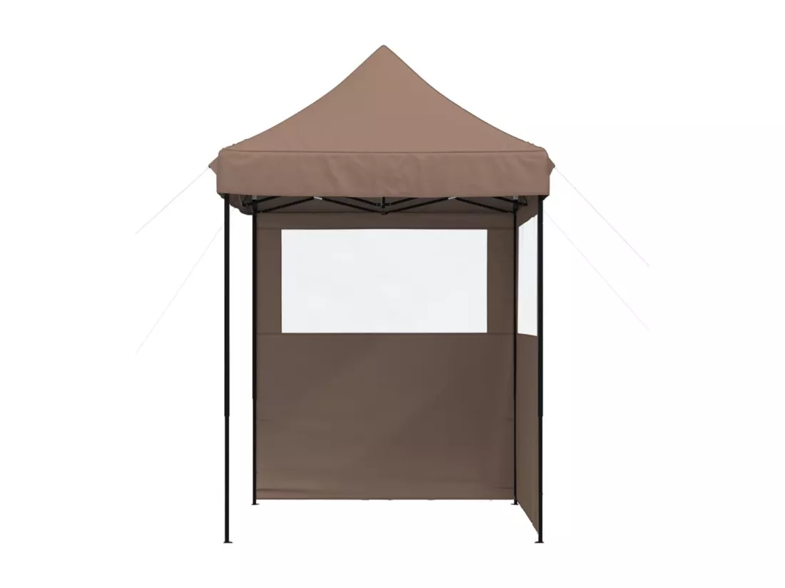 Tente de réception pliable escamotable avec 2 parois latérales