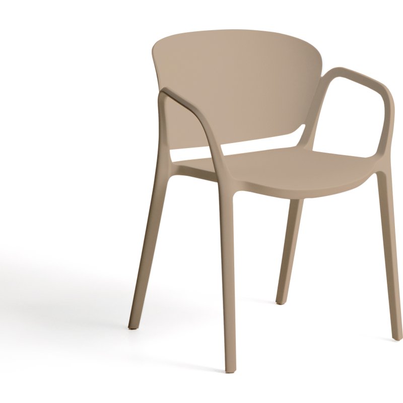Chaise empilable d’extérieur Ania beige