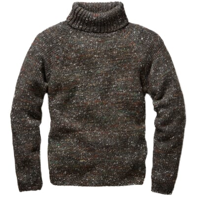 Herren-Strickpullover, Braunmelange