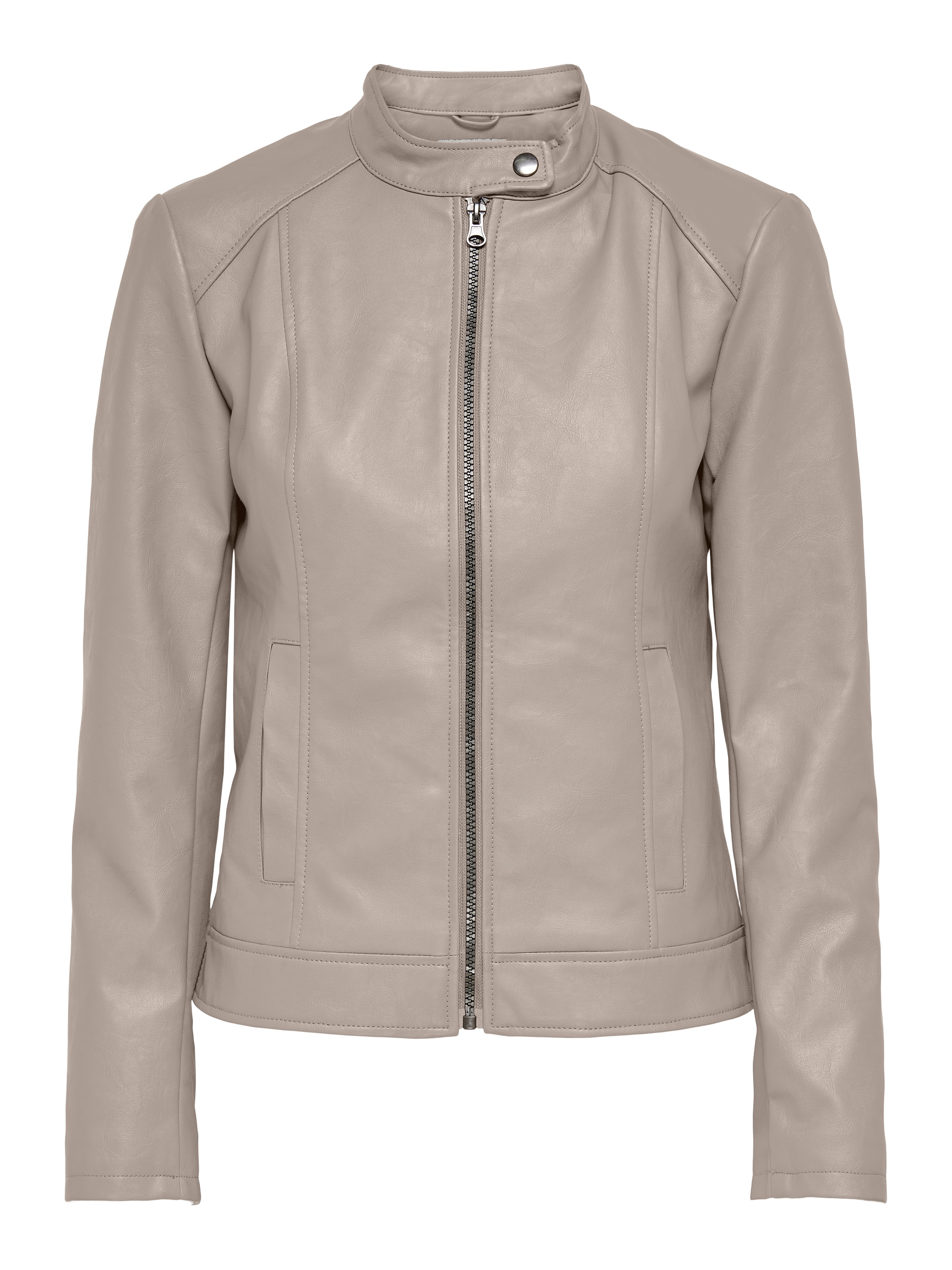 JDYEMILY Kunstlederjacke Chateau Gray