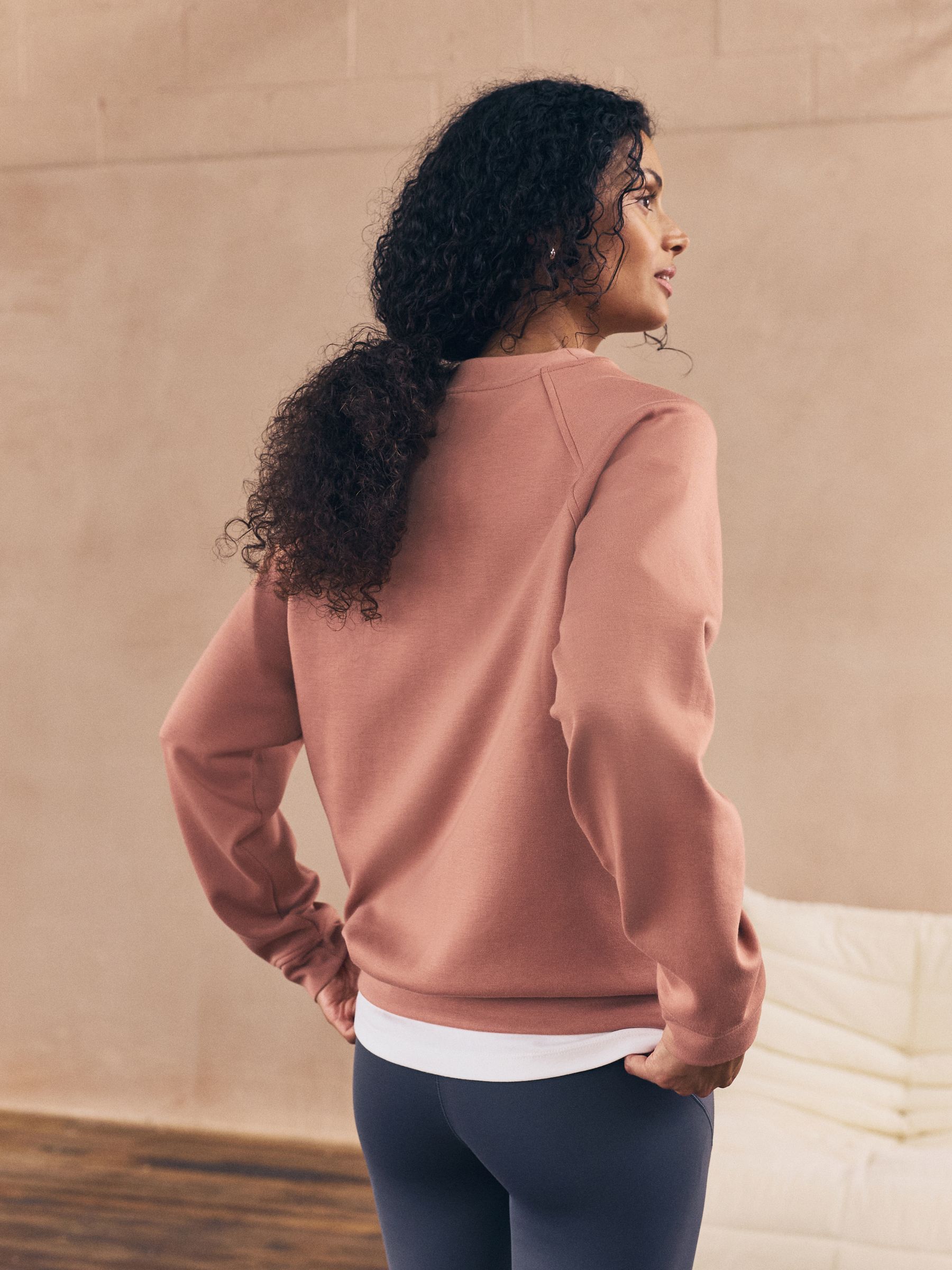Mokkabruin - Katoenrijke ultieme comfort crewneck sweatshirt