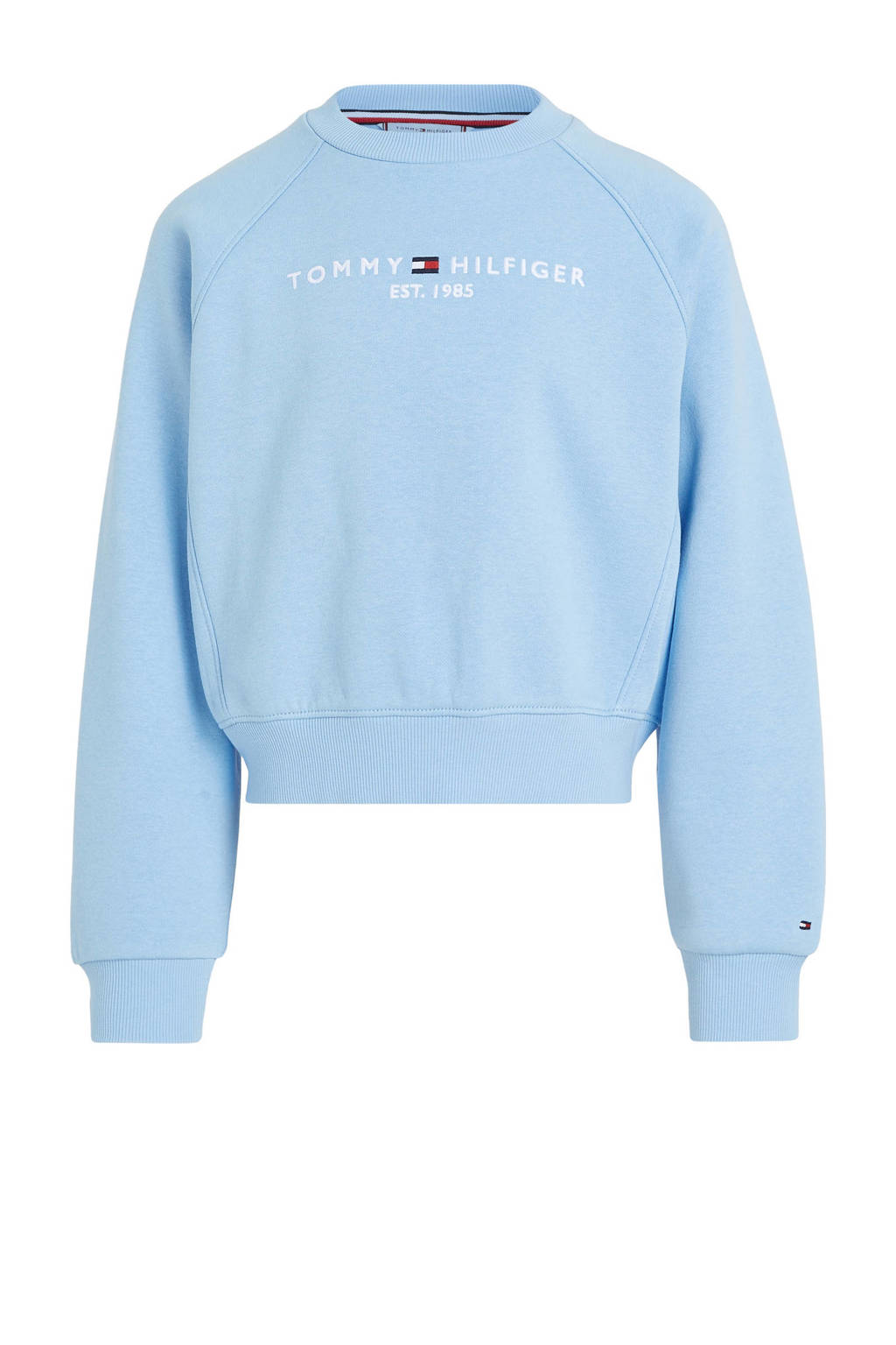 Tommy Hilfiger sweater met logo lichtblauw