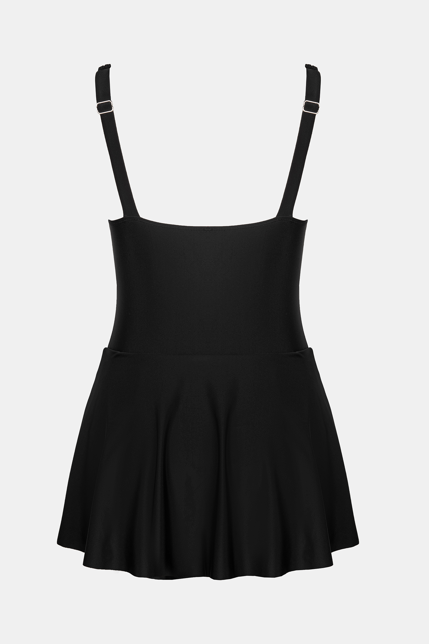 Robe de bain avec col carré à nouer noire