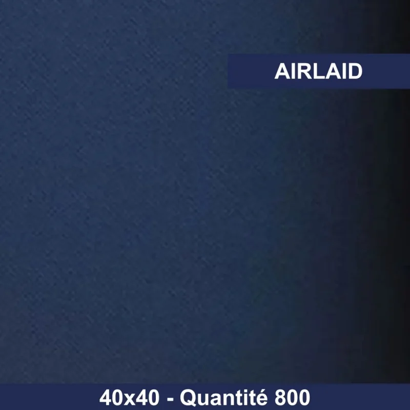 RO.IAL - Serviette de table Bio Airlaid - 40x40 - Bleu foncé - x800