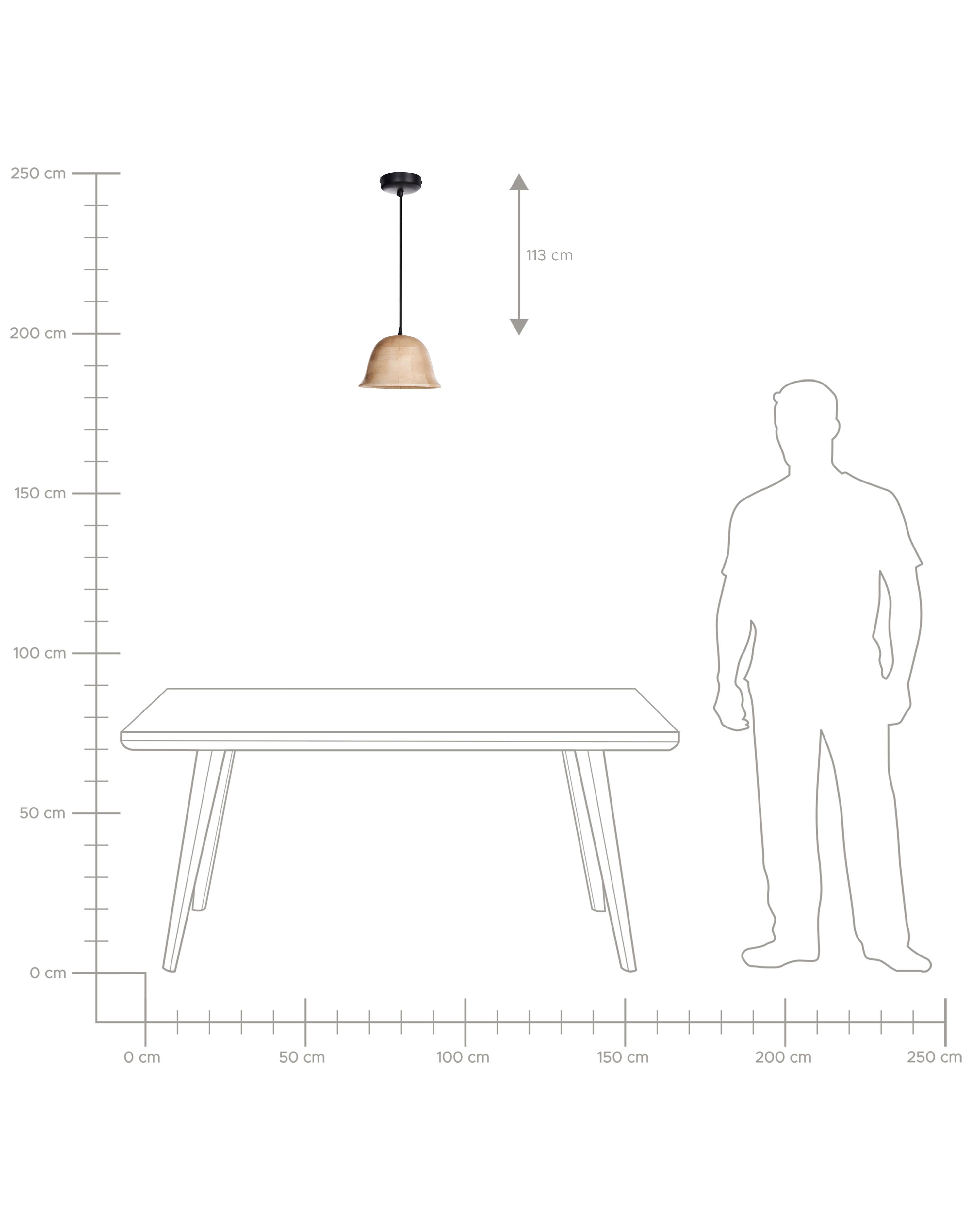 Hanglamp GOIKA Mangohout Lichtbruin