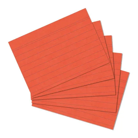 Herlitz Karteikarten orange, A6, liniert, 100 Stück