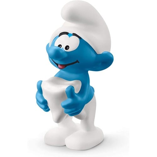 Figurine schtroumpf avec dent