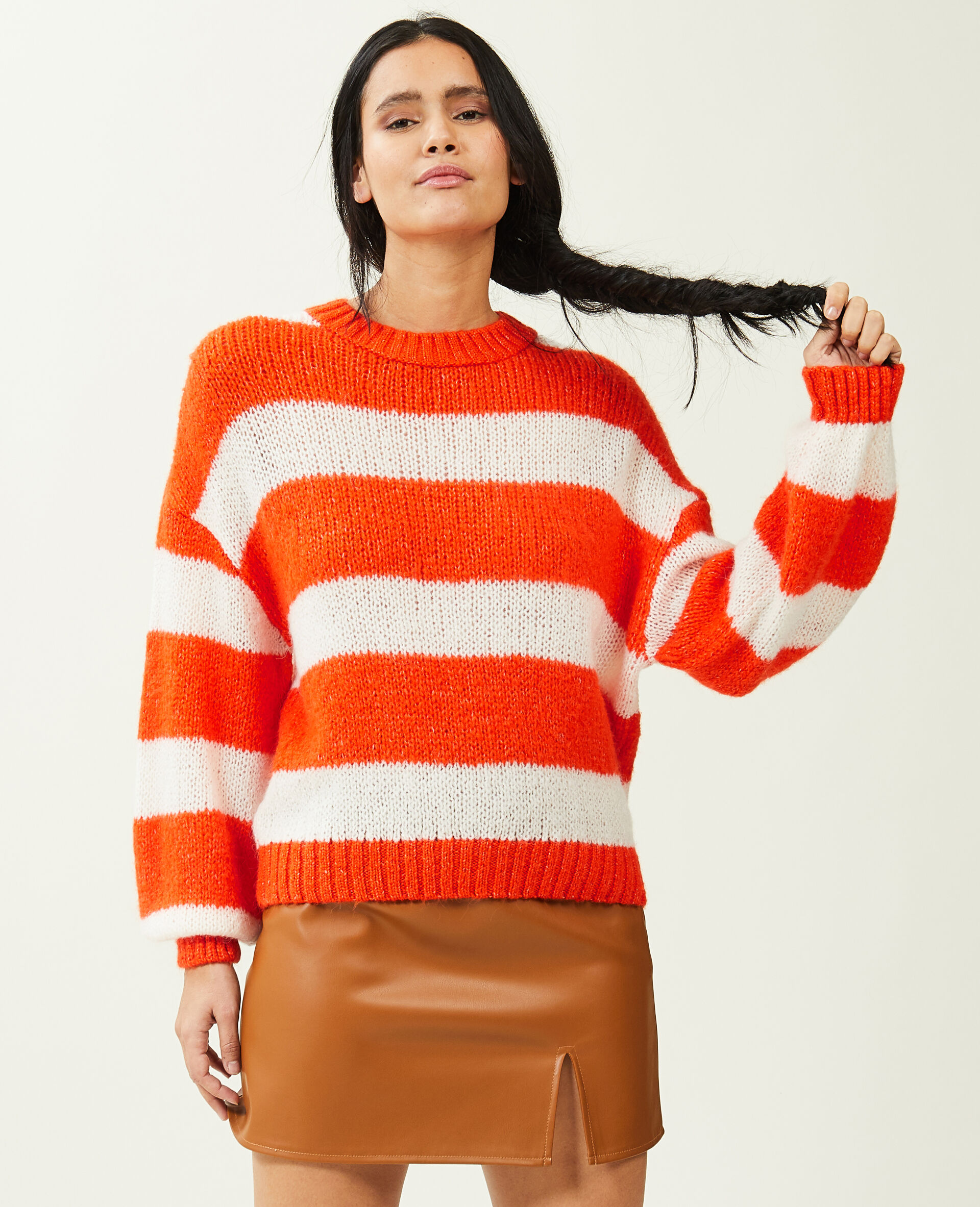 Pull col rond - Orange