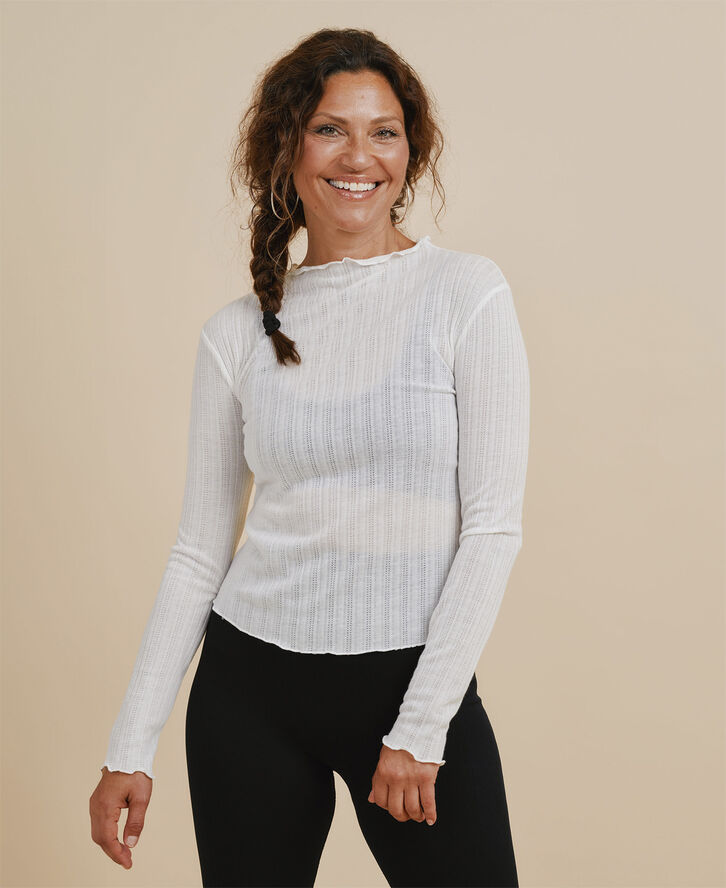 Cartel Copenhagen Powder Long-sleeve Top - Shell Råhvid