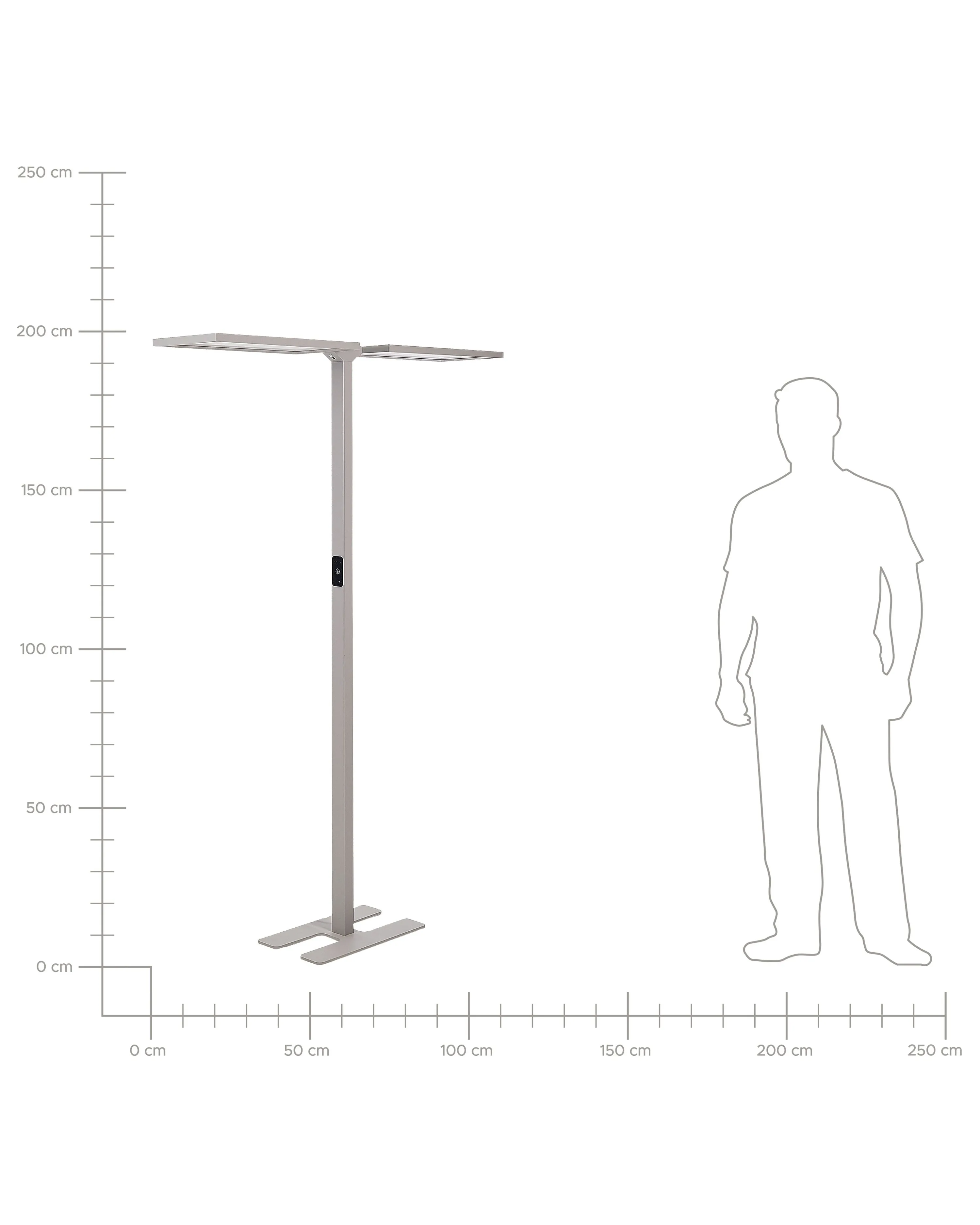 LED staande lamp SCULPTOR met bewegingssensor Metaal Zilver