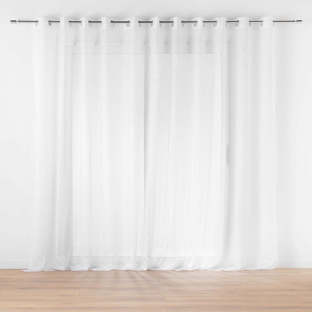 Voilage à œillets LISSEA polyester blanc 240x400cm
