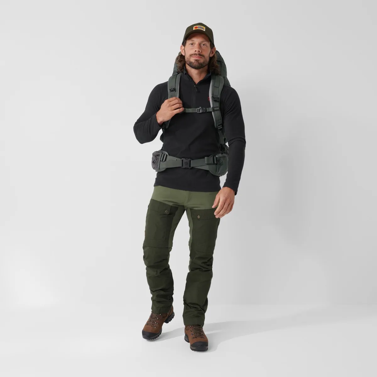 Fjällräven Men's Keb Gaiter Trousers Long Black/Stone Grey