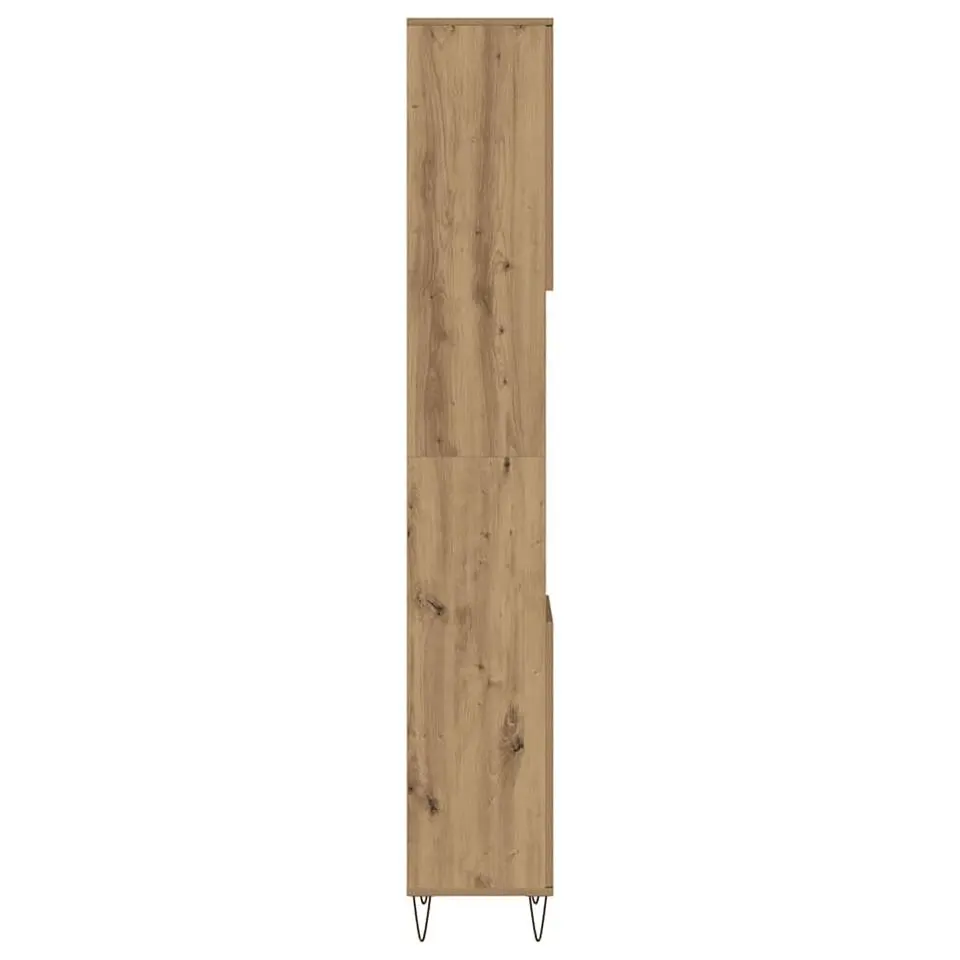 vidaXL - Kolomkast met 2 deuren 2 vakken - Artisan eiken - Hout - 30x30x190 cm