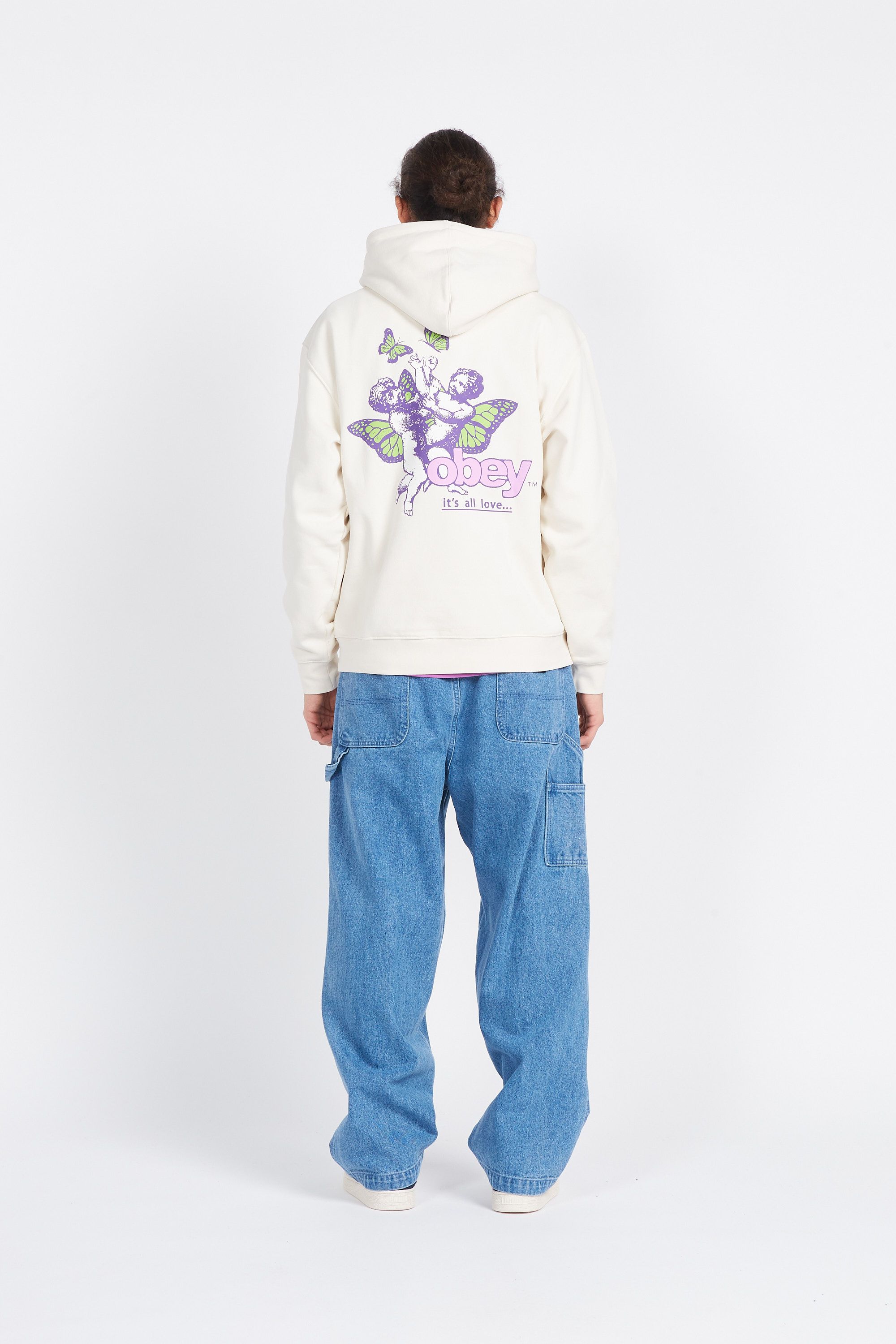 OBEY Hoodie OBEY ITS ALL LOVE Beige