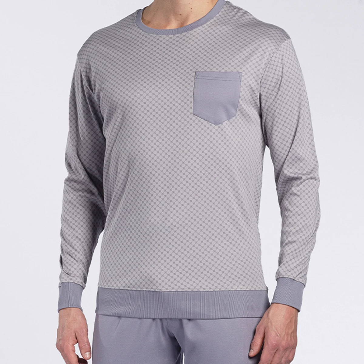 Pyjama homme ETAIN imprimé/gris clair