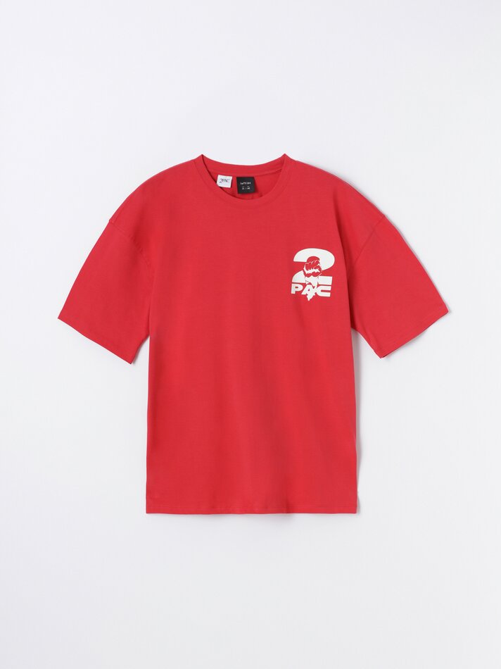 Camiseta universal Tupac Shakur - Vermelha