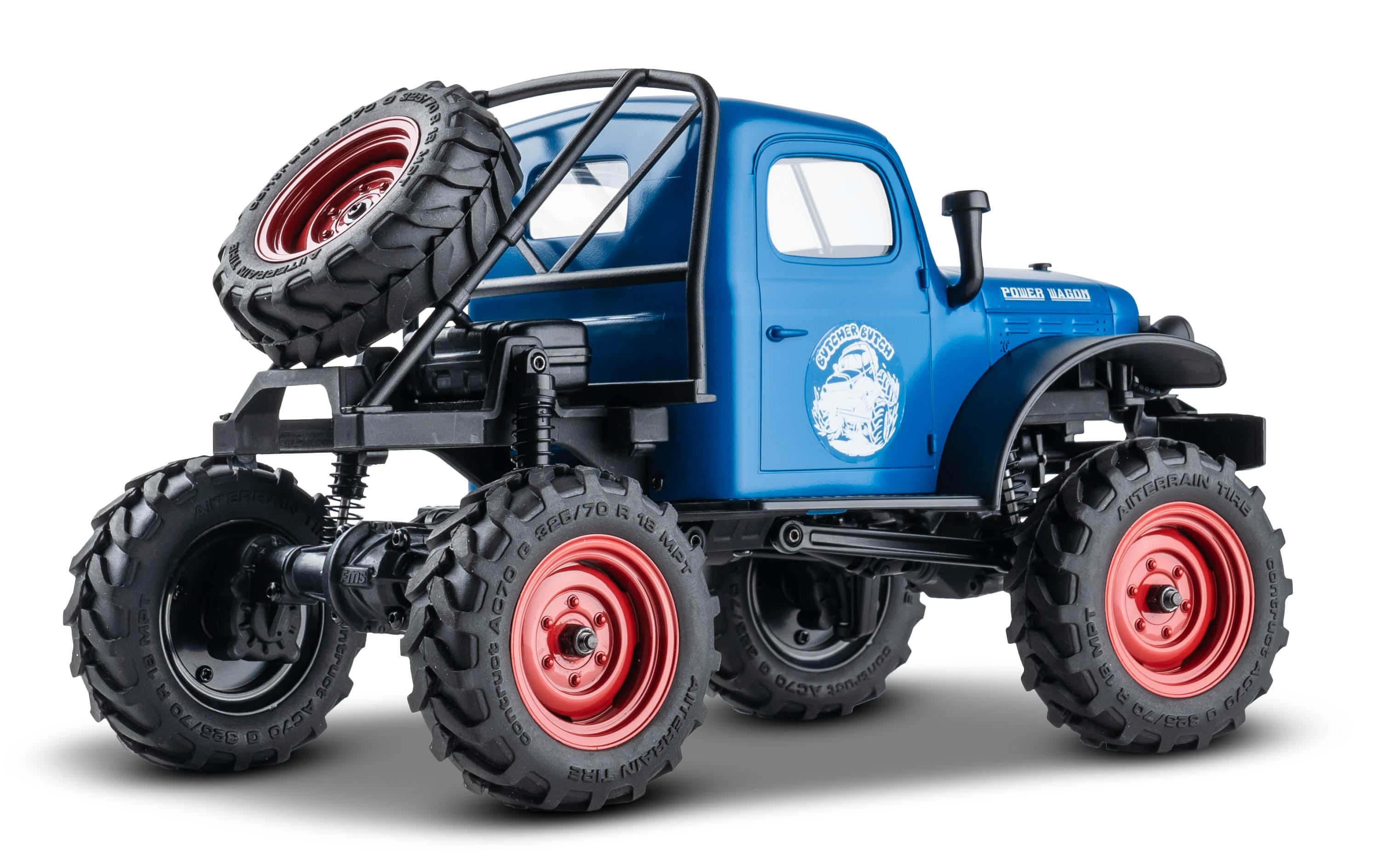 Scale Crawler FCX24 Power Wagon Mud-Racer, Blau 1:24, RTR<br>Rock Crawler im Miniformat mit 2-Gang Getriebe