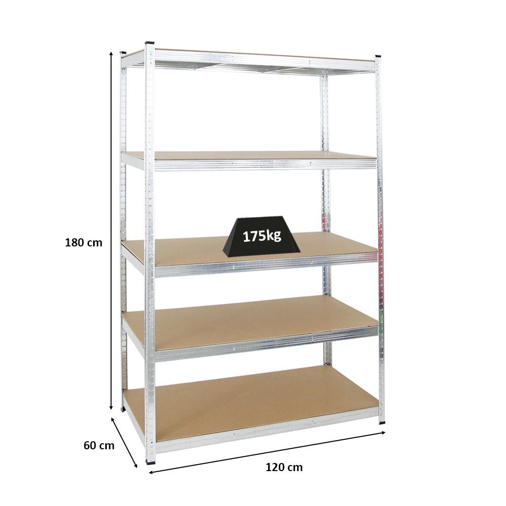 PROREGAL Heavy-Duty stellingkast Ragnar HxBxD 180 x 120 x 60 cm Draagvermogen stelling 175 kg Gegalvaniseerd