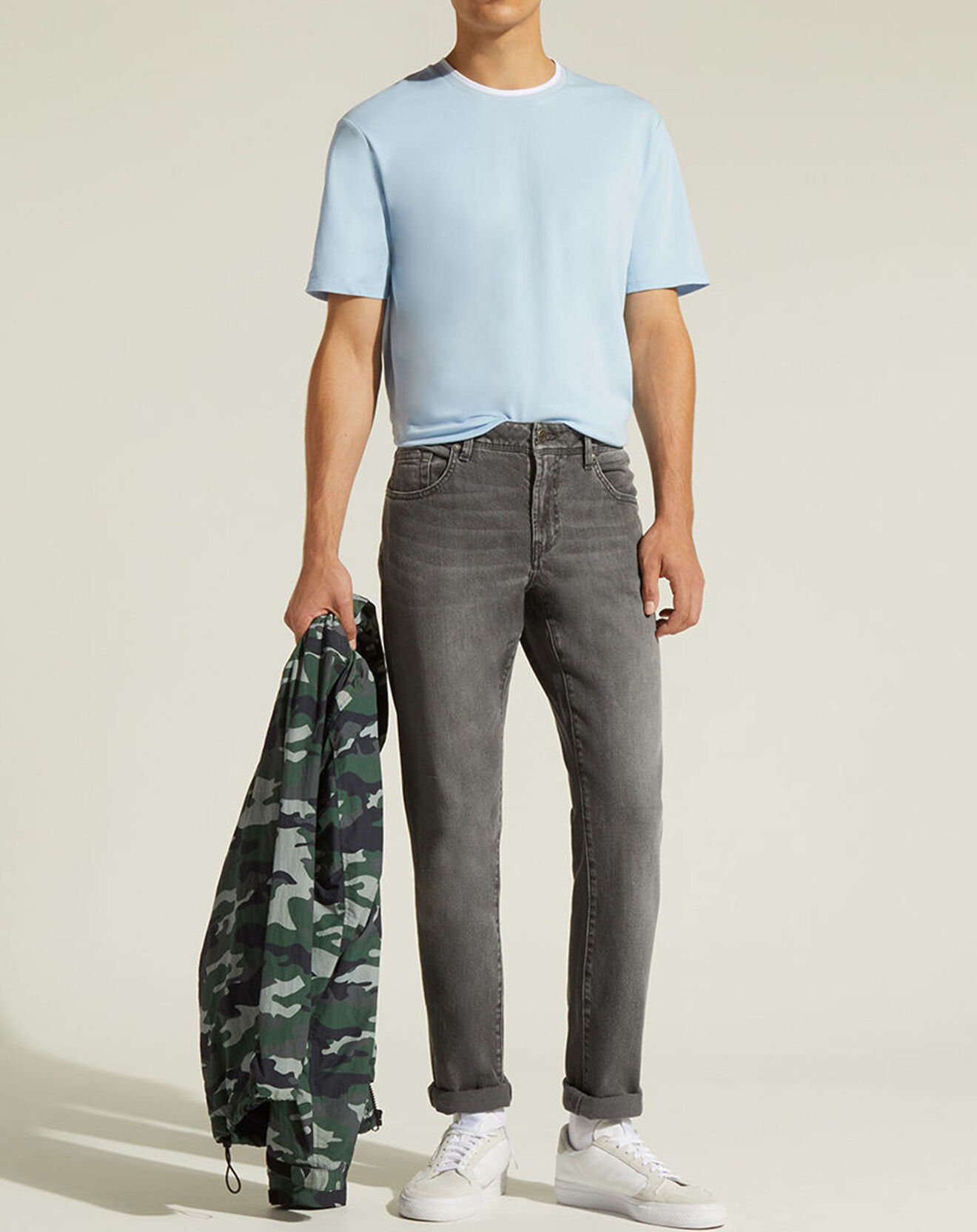 Galeries Lafayette T-Shirt en Coton Bio Piqué Tibbing bleu clair