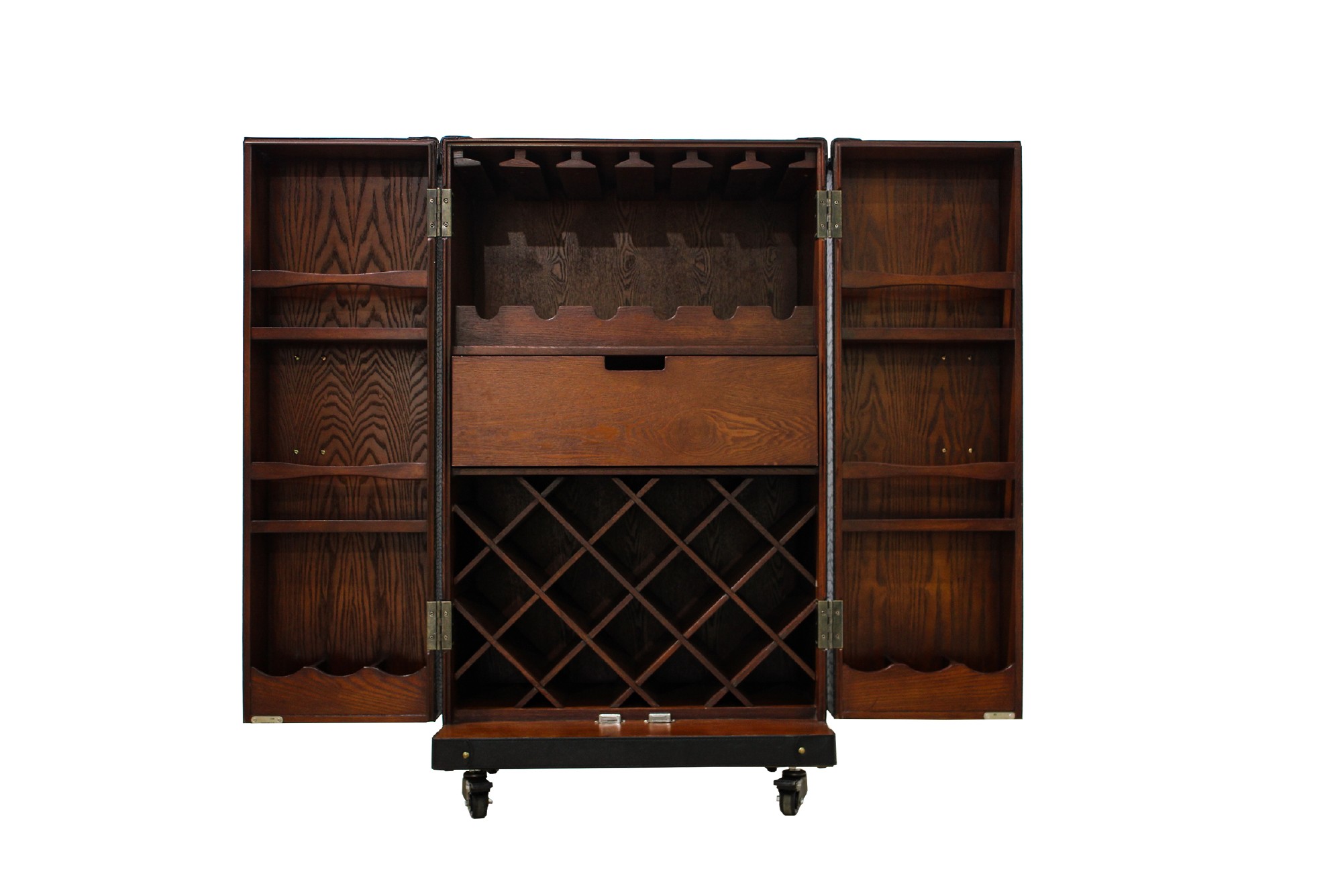 Koffer-Bar 'Heep', schwarz, B 70,5 cm, L 46,5 cm, H 103 cm von fischer's lagerhaus
