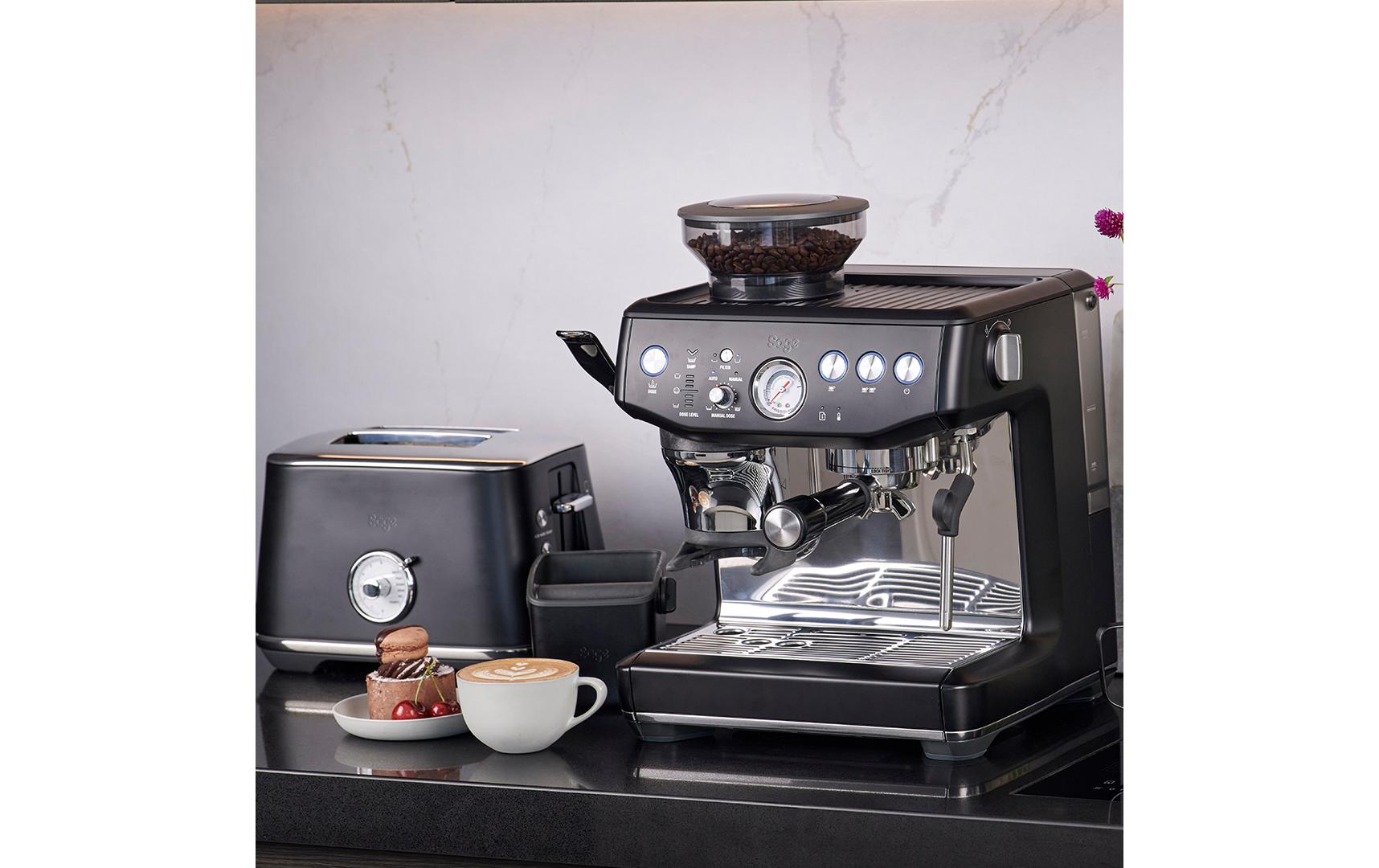 Siebträgermaschine Barista Express Impress Grau<br>Kompakte und vielseitige Espressomaschine für Kaffee in Barista-Qualität