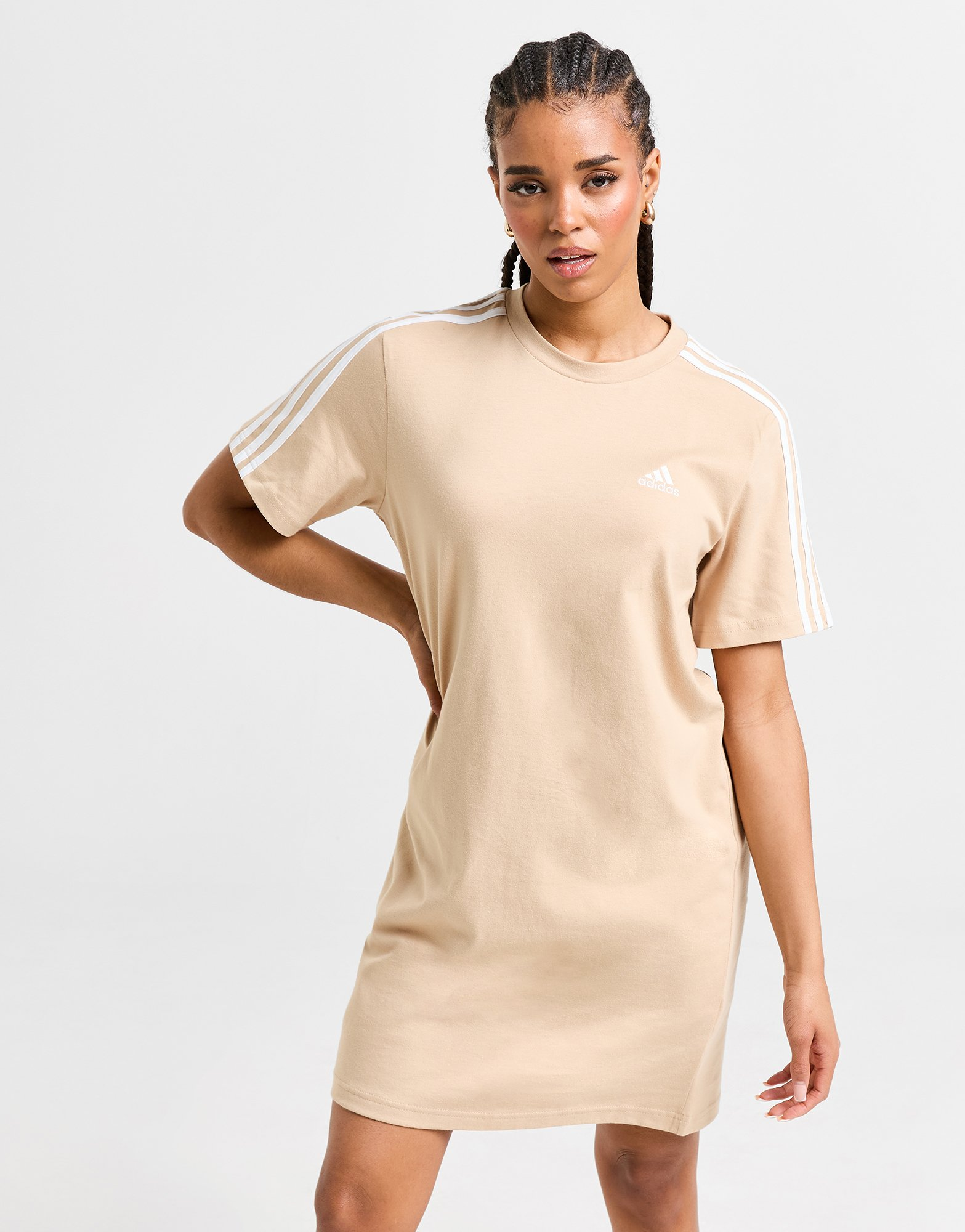 adidas Robe t-shirt en jersey coupe boyfriend Essentials 3-Stripes
