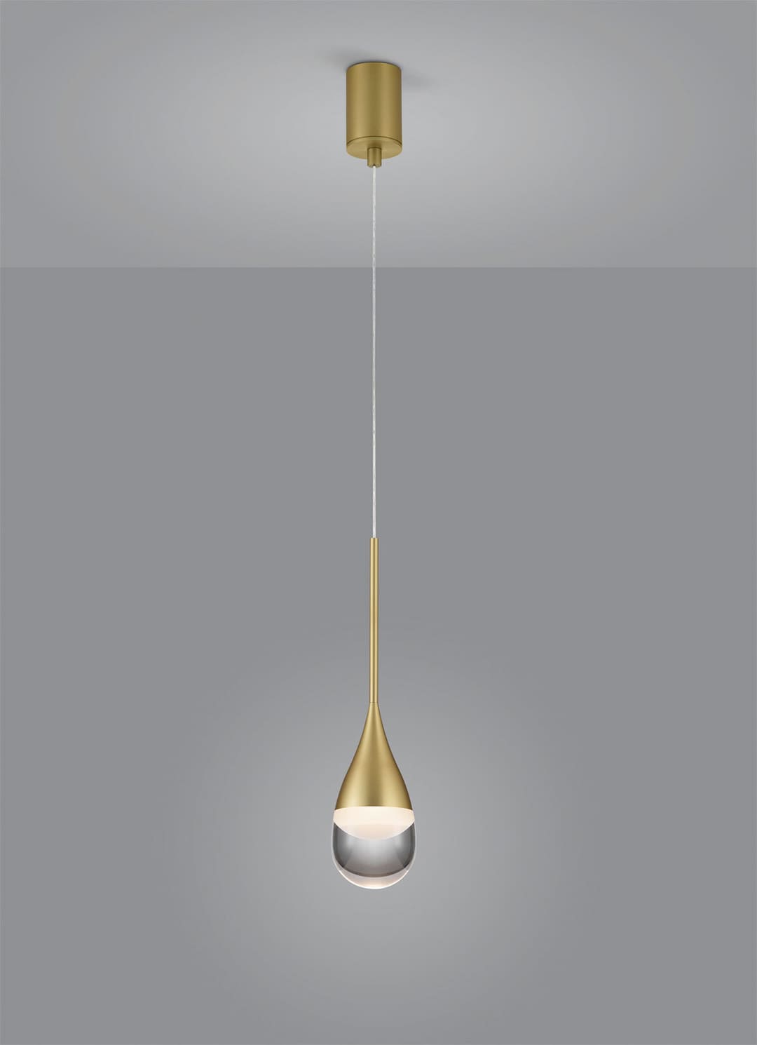 helestra LED Pendelleuchte DEEP 8 cm goldfarbig