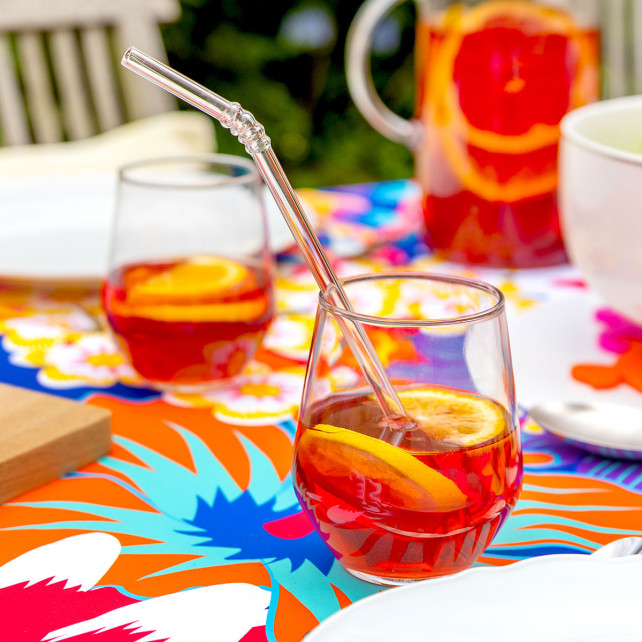 Paille en verre - Papaye