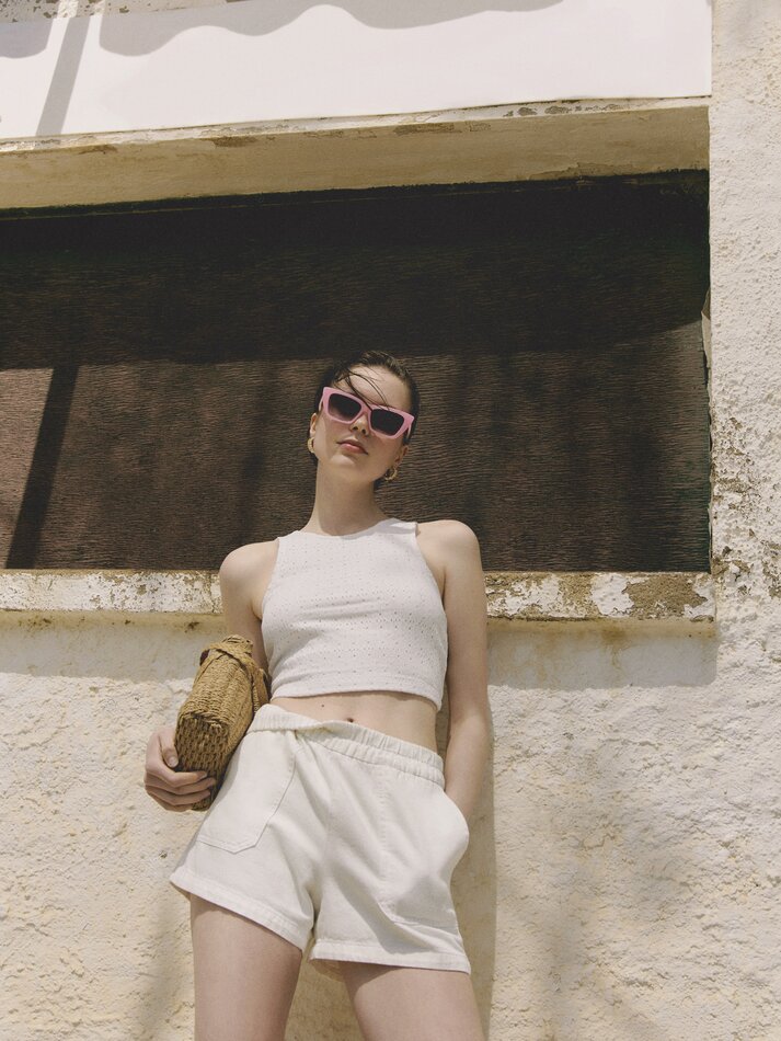 Shorts jeans com bolsos - Raw