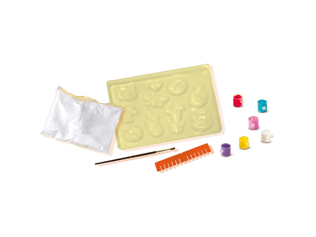 SES Creative Casting and painting - Happy figures, Sæt til støbning/maling til børn, 5 År, Flerfarvet