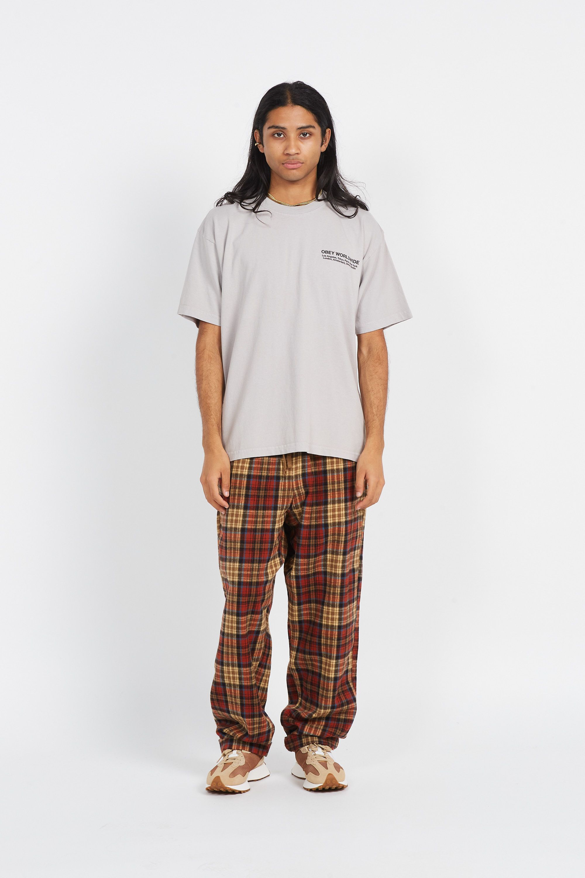OBEY T-shirt TEES 166913572 WORDWIDE CITIE, ECRU, Beige