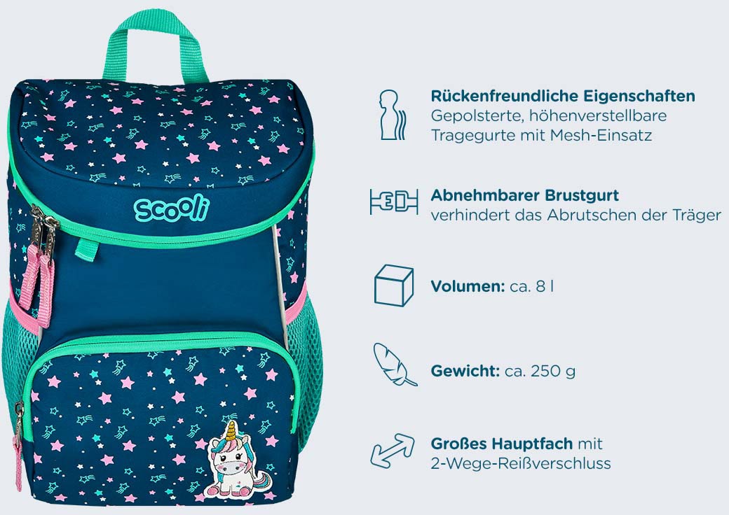 Scooli Kinderrucksack »Mini-Me, Mia Magic« Reflektoren