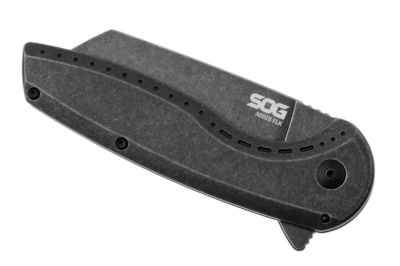 SOG Aegis FLK 2.0 14-41-04-43, Black PVD 8Cr13MoV, Black Stainless Steel zakmes