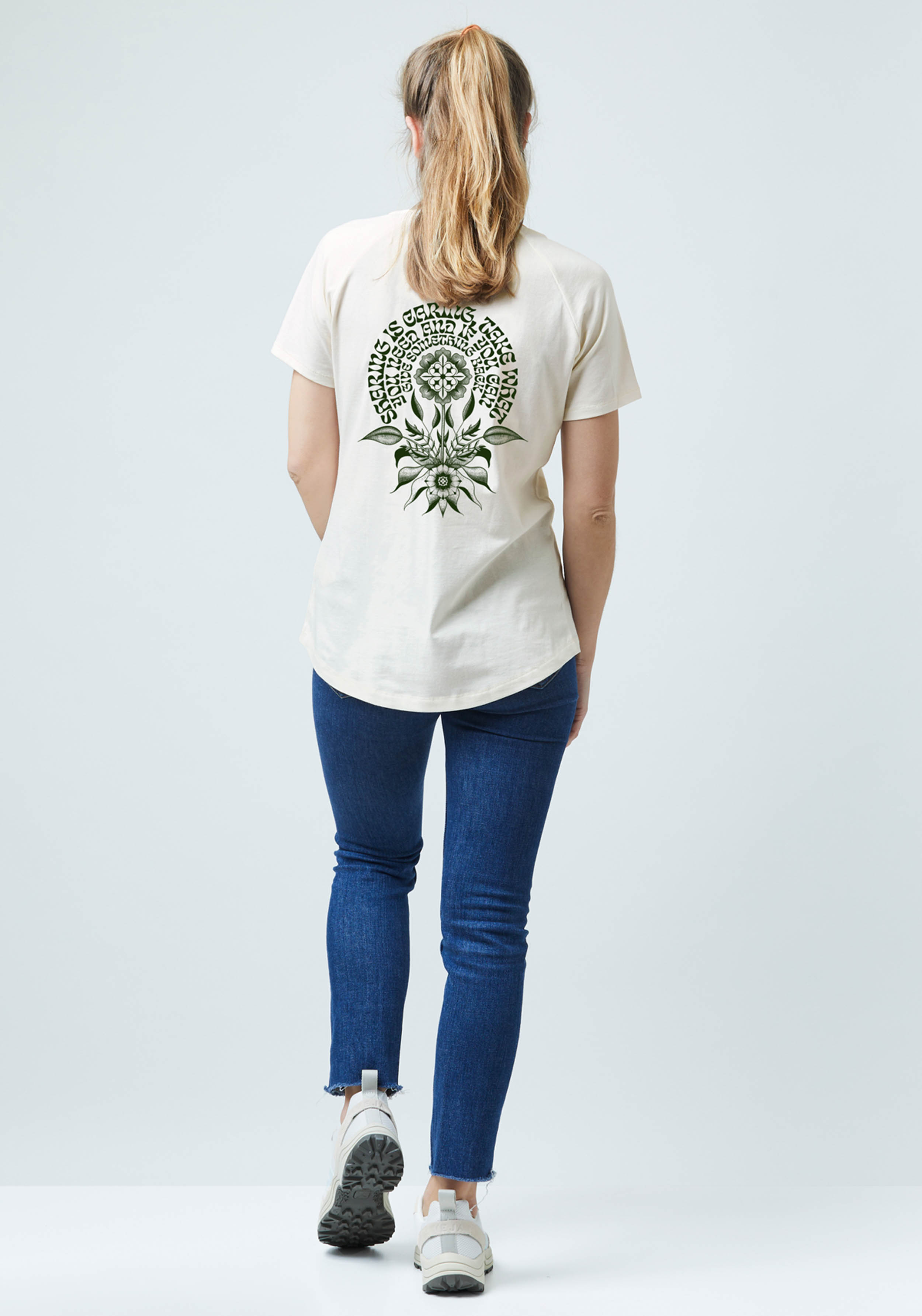 WE ARE ZRCL Damen Raglan T-Shirt Floral Natural