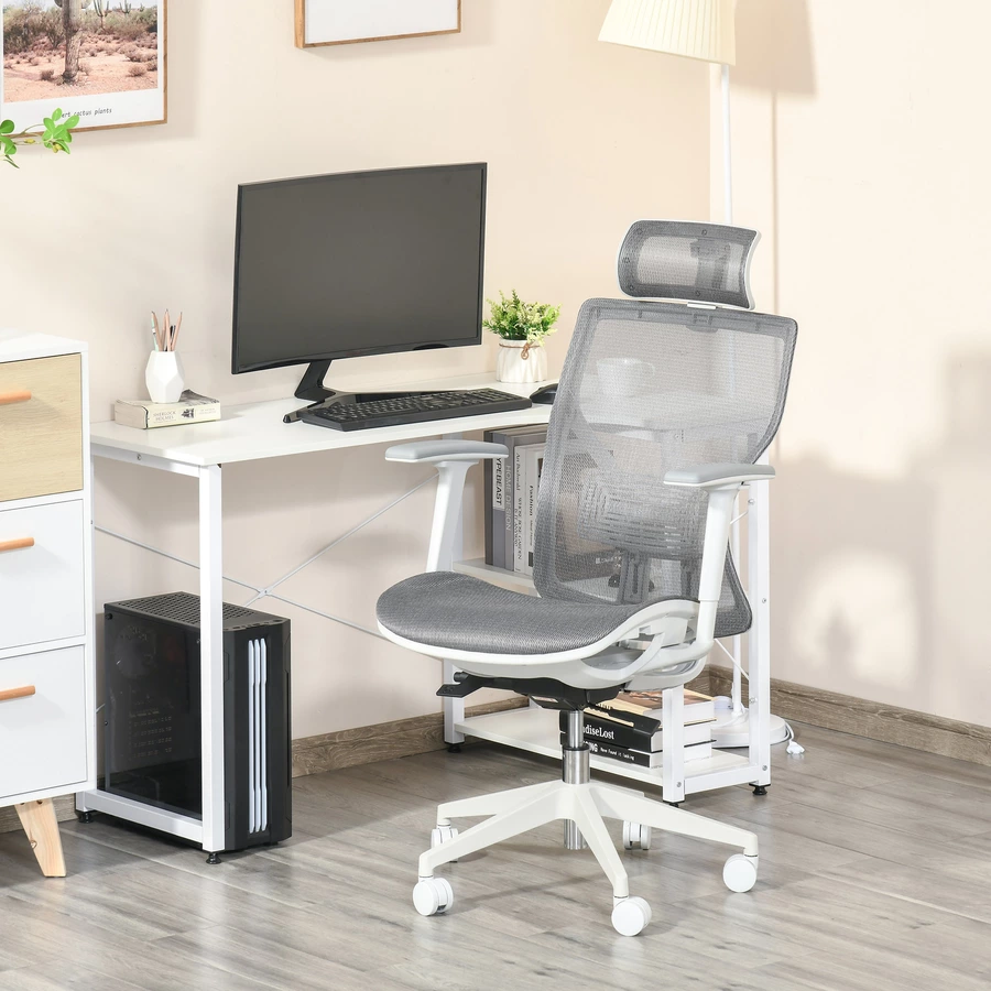 Vinsetto Bürostuhl ergonomisch geformt, high-end gaslift Grau
