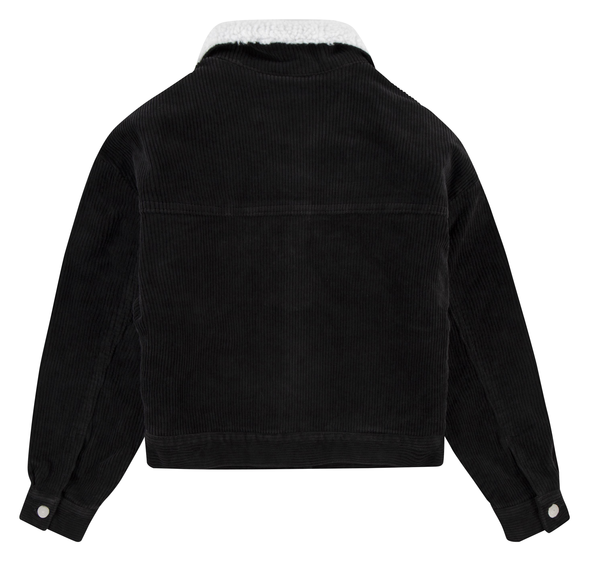 Veste courte en coton côtelé | Noir