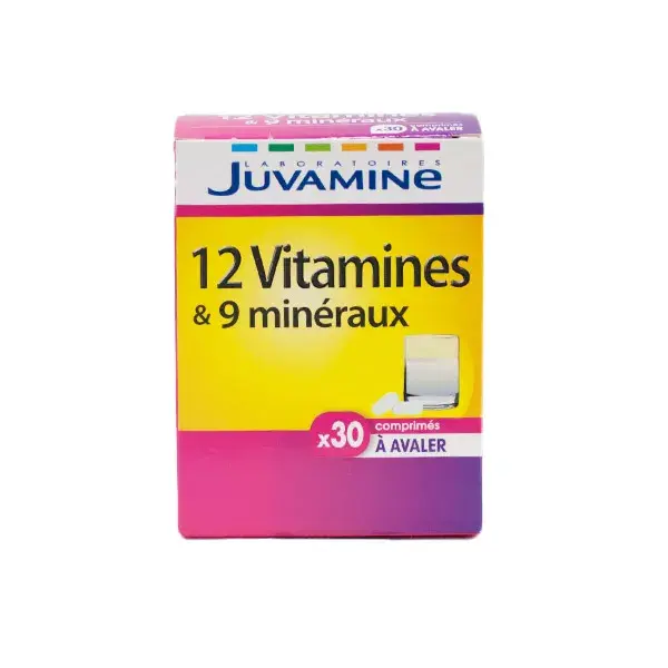 Juvamine 12 Vitaminas e 9 Minerais 30 comprimidos para engolir