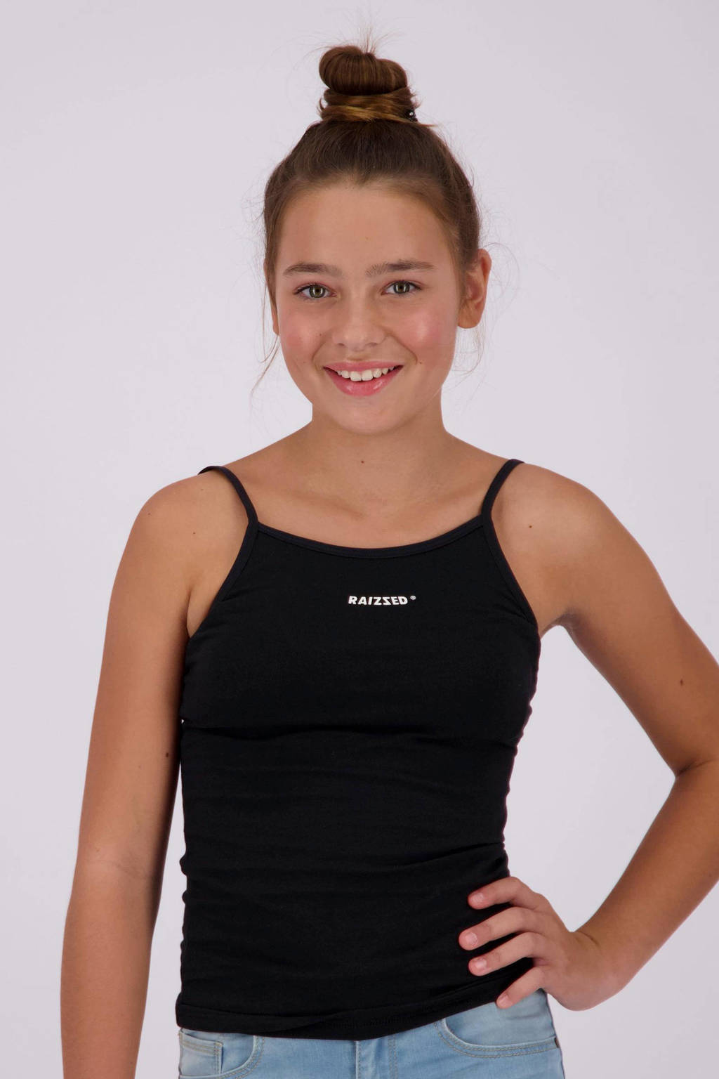 singlet Nora - set van 2 zwart/grijs melange
