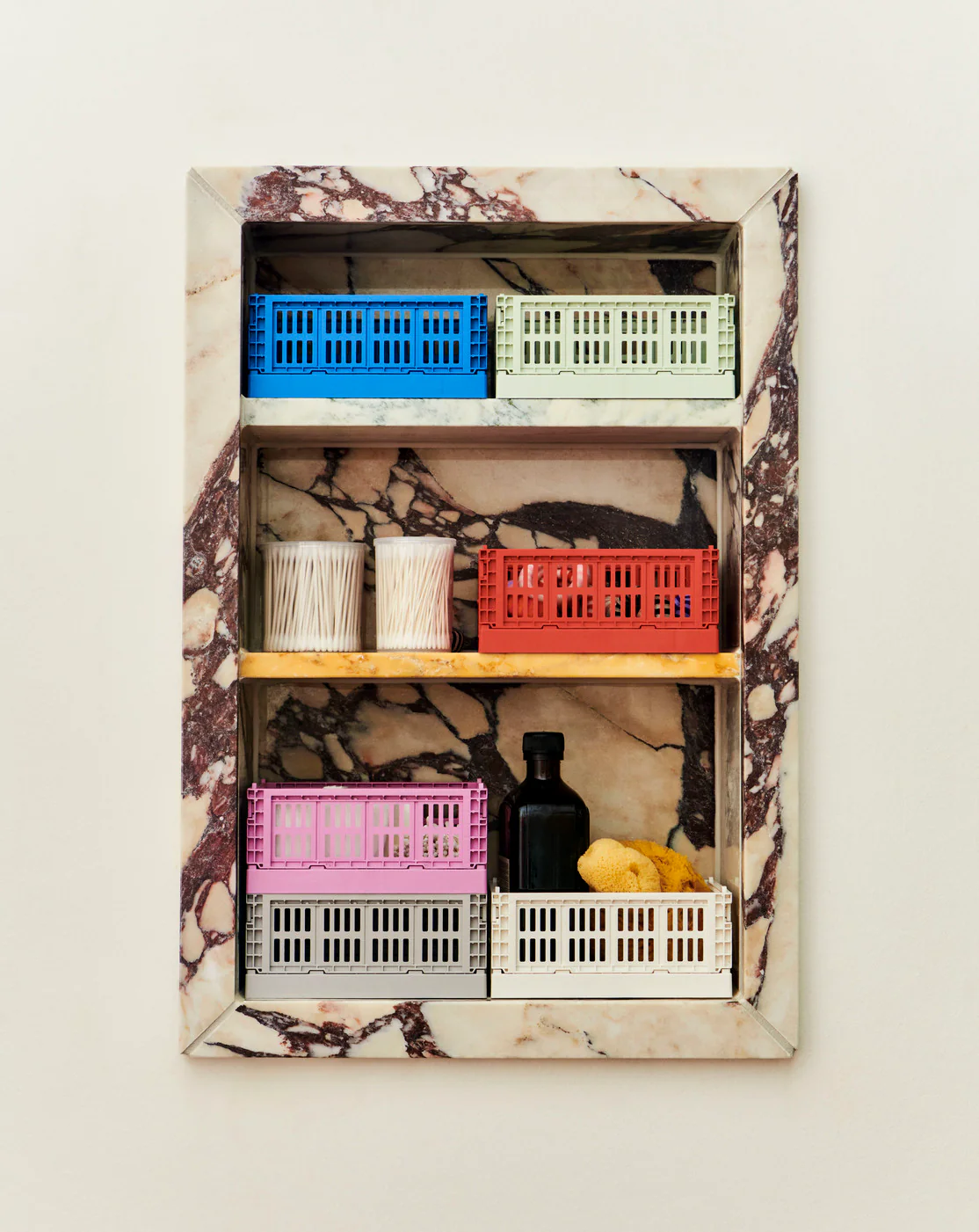HAY  Colour Crate Mini kasse, 2 stk. - Electric blue
