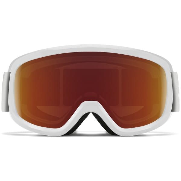 Masque de ski SMITH SNOWDAY JR WHITE RED SOLX MIRROR ANTIFOG