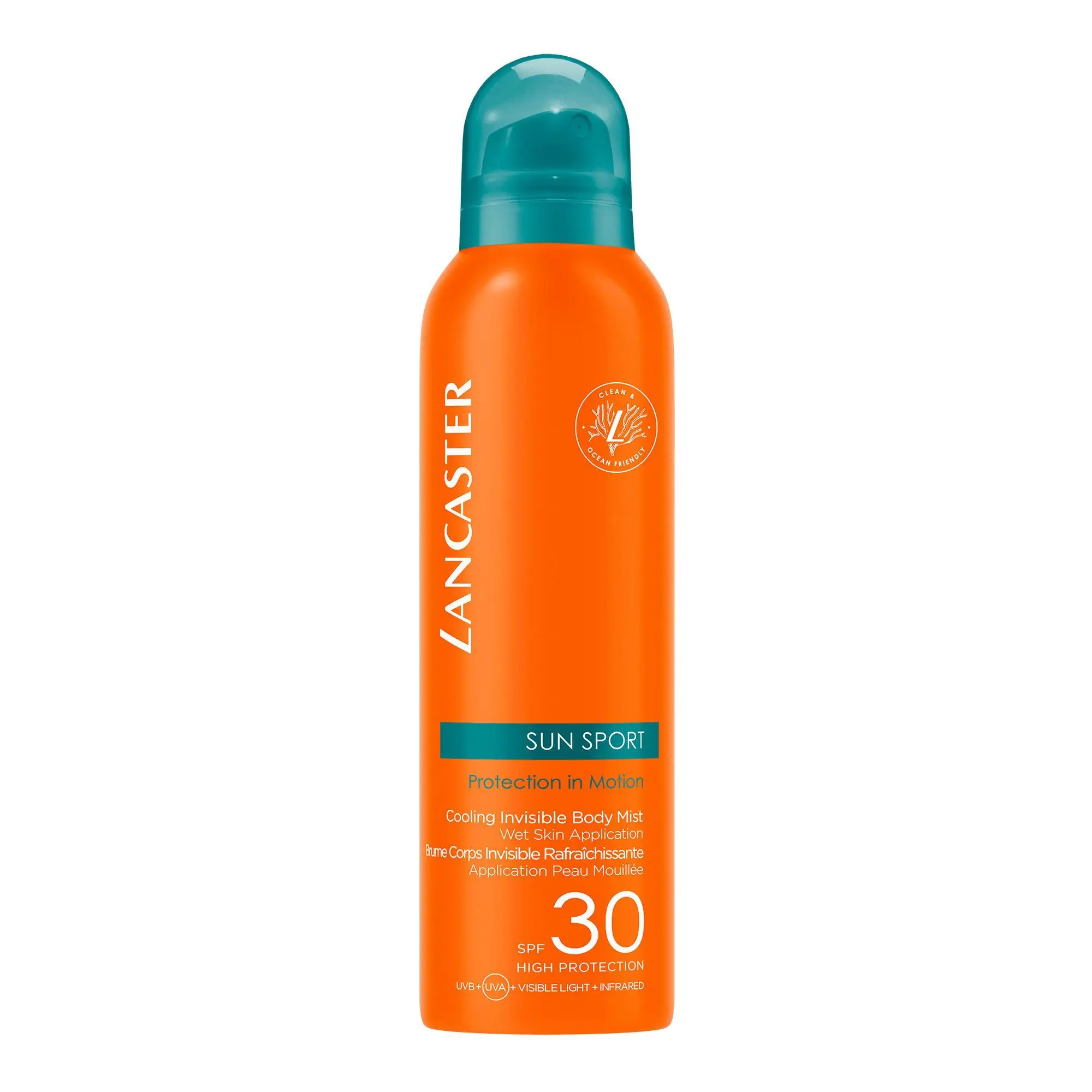 Lancaster - LANCASTER SUN SPORT - Brume Invisible Rafraîchissante application peau mouillée Brume SPF30 Spray 200ml - Protection