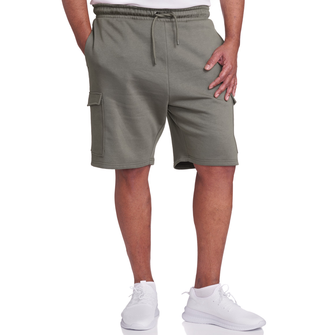 VanVaan Herren Sweatshorts in Unifarben oliv