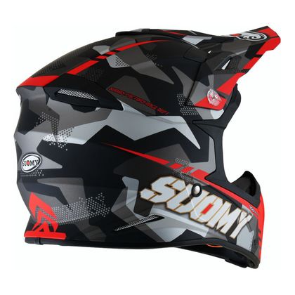 Casque cross Suomy X-WING - CAMOUFLAGER 2024 - Rouge / Noir