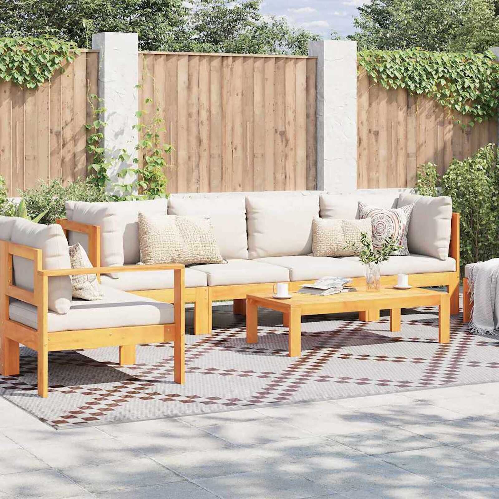 vidaXL Buitenkleed ARAKIL bruin en wit 300 x 400 cm PP