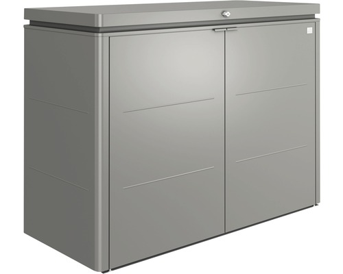 Terraskast biohort HighBoard 160, 160 x 70 x 118 cm, kwartsgrijs metallic