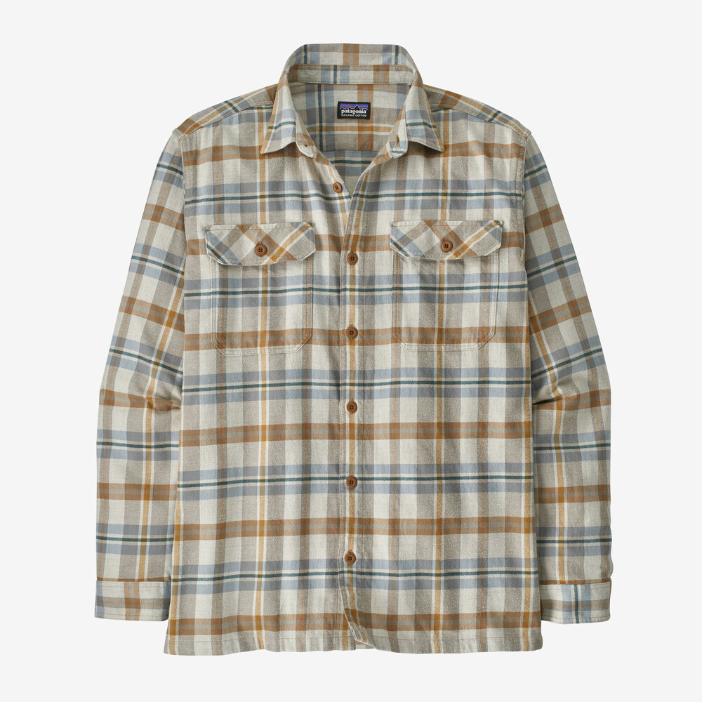 Langärmeliges Herren-Flanellhemd aus mittelschwerer Bio-Baumwolle (Fjord-Stil)