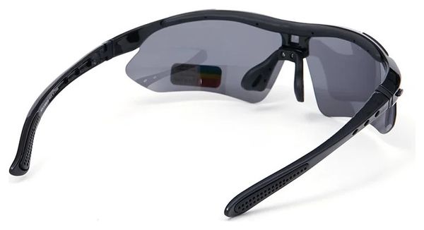 Lunettes de soleil de sport polarisées UV400 Protection Outdoor - noir