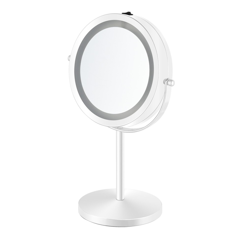 Gillian Jones - Bordspejl med LED lys & x10 forstørrelse - Hvid - 17.5 cm diameter, 32 cm height