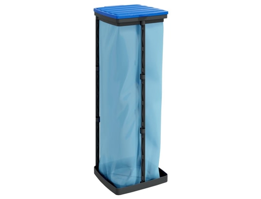 VIDAXL - Porte-sacs poubelles 2 pcs noir et bleu 120 l pp
