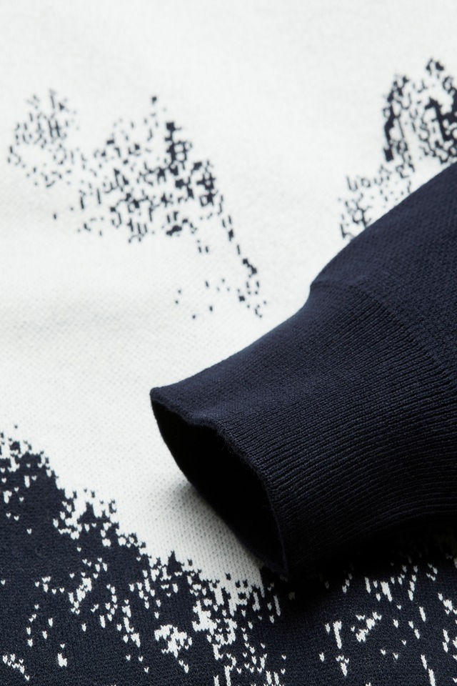 bugatti Rollkragenpullover , mit winterlichem Bergmotiv